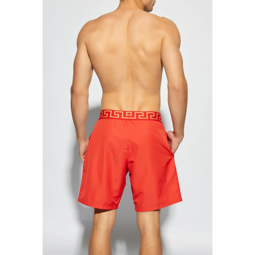 Versace Zwembroek met logo Red Heren