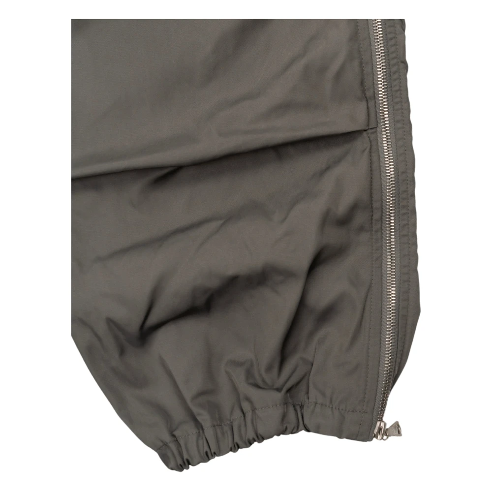 Dries Van Noten Nylon Waterafstotende Cargo Broek Grijs Gray Heren