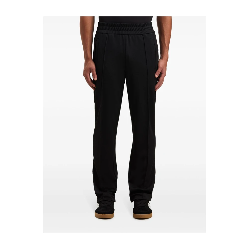 Palm Angels Zwarte Logo Print Broek Black Heren