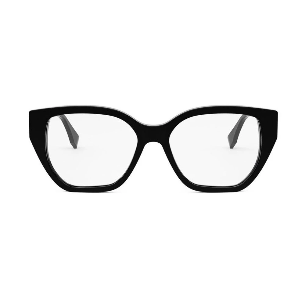 Fendi Cat Eye zonnebril met gouden logo Black Unisex