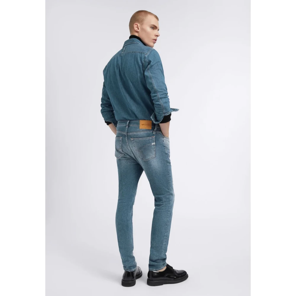 GAS Skinny Fit Denim Jeans Blue Heren