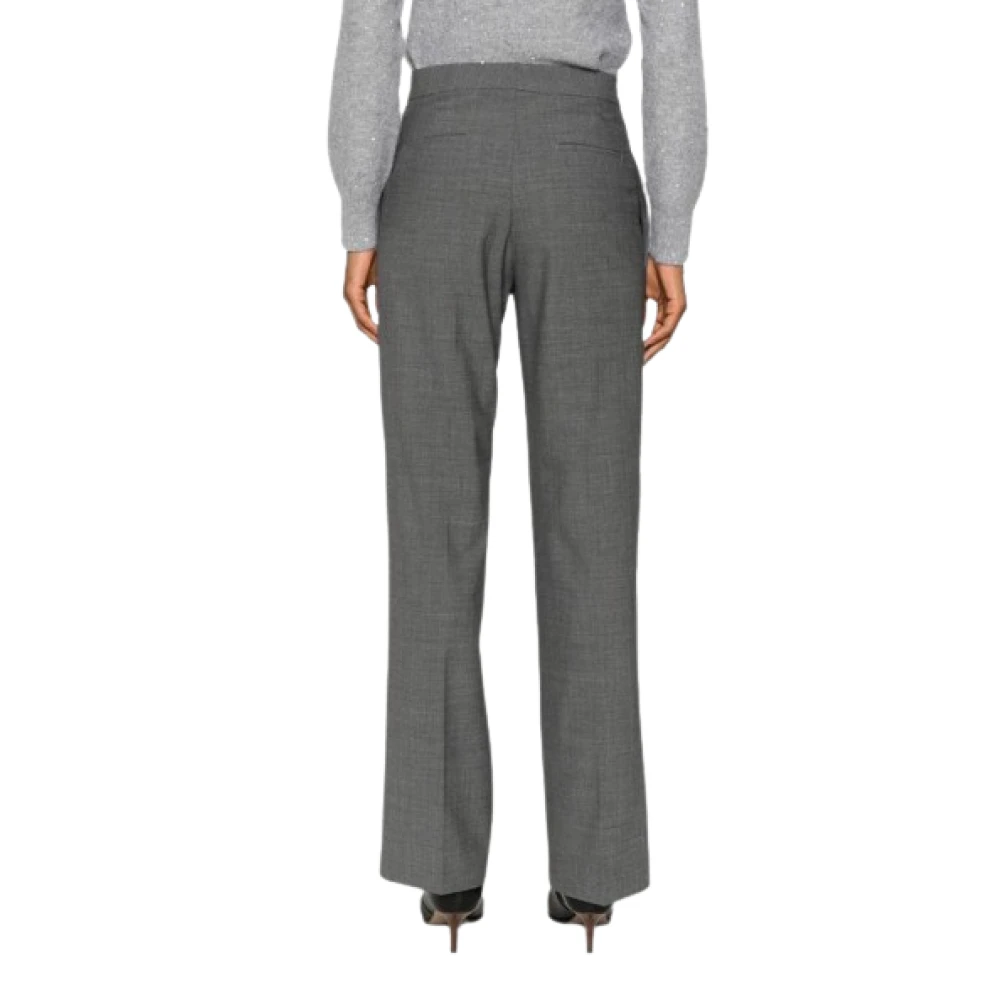 Fabiana Filippi Straight-Leg Pressed Crease Trousers Gray Dames