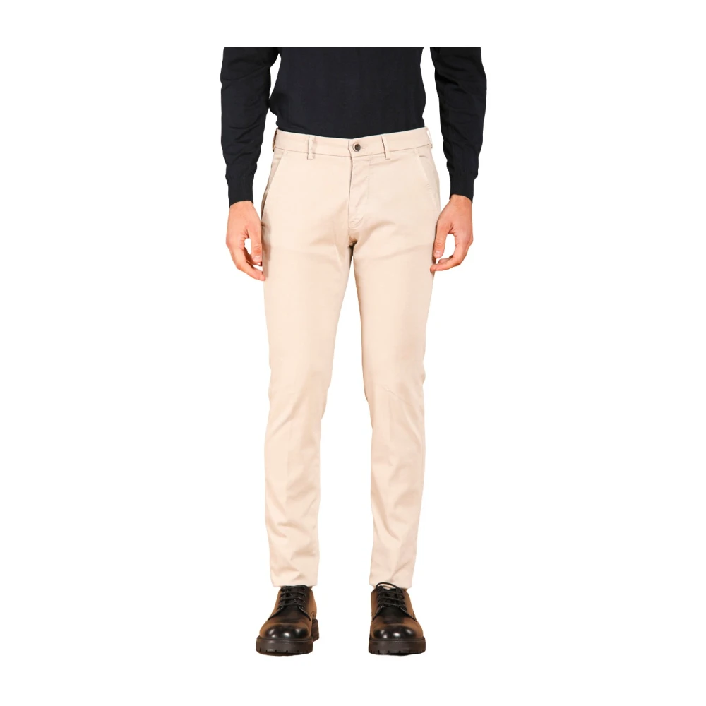 Mason's Slim Fit Gabardine Chino Broek Beige Heren