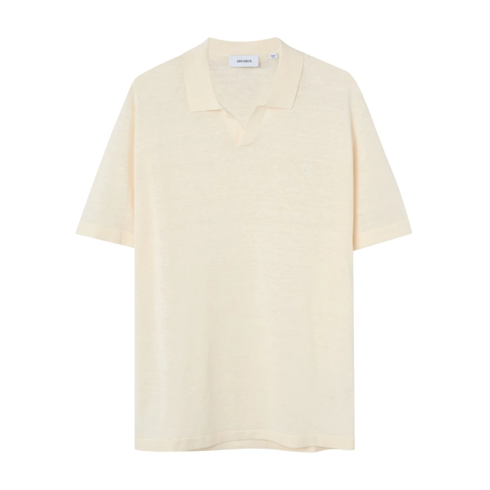 Les Deux Men's White Polo T-Shirt Enmanuel - Polo Shirts - S - Tops