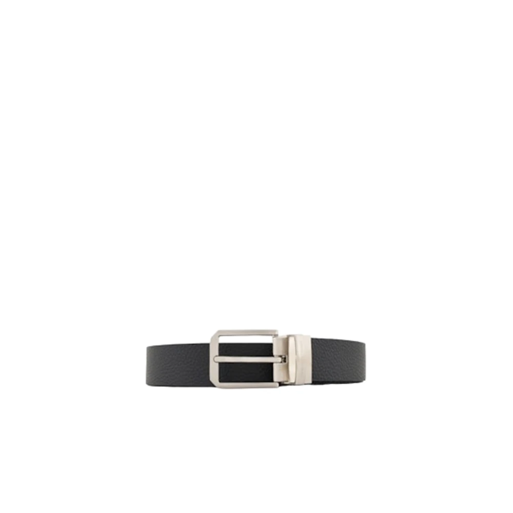 Armani Exchange Reversibele Lederen Riem Blue Heren