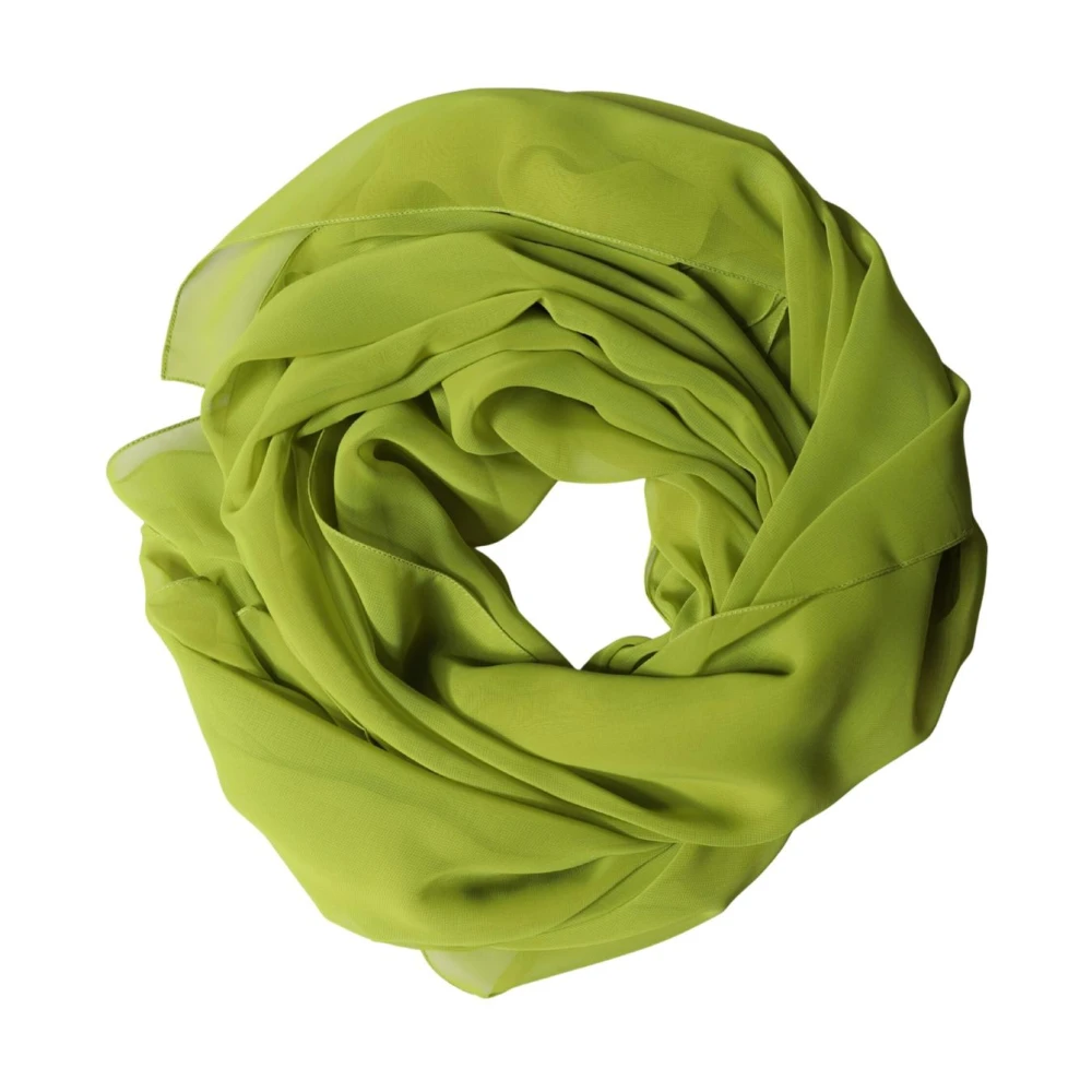 Dolce & Gabbana Yellow Green Neck Wrap Shawl Foulard 131cm x 99.5cm Scarf - Image 3