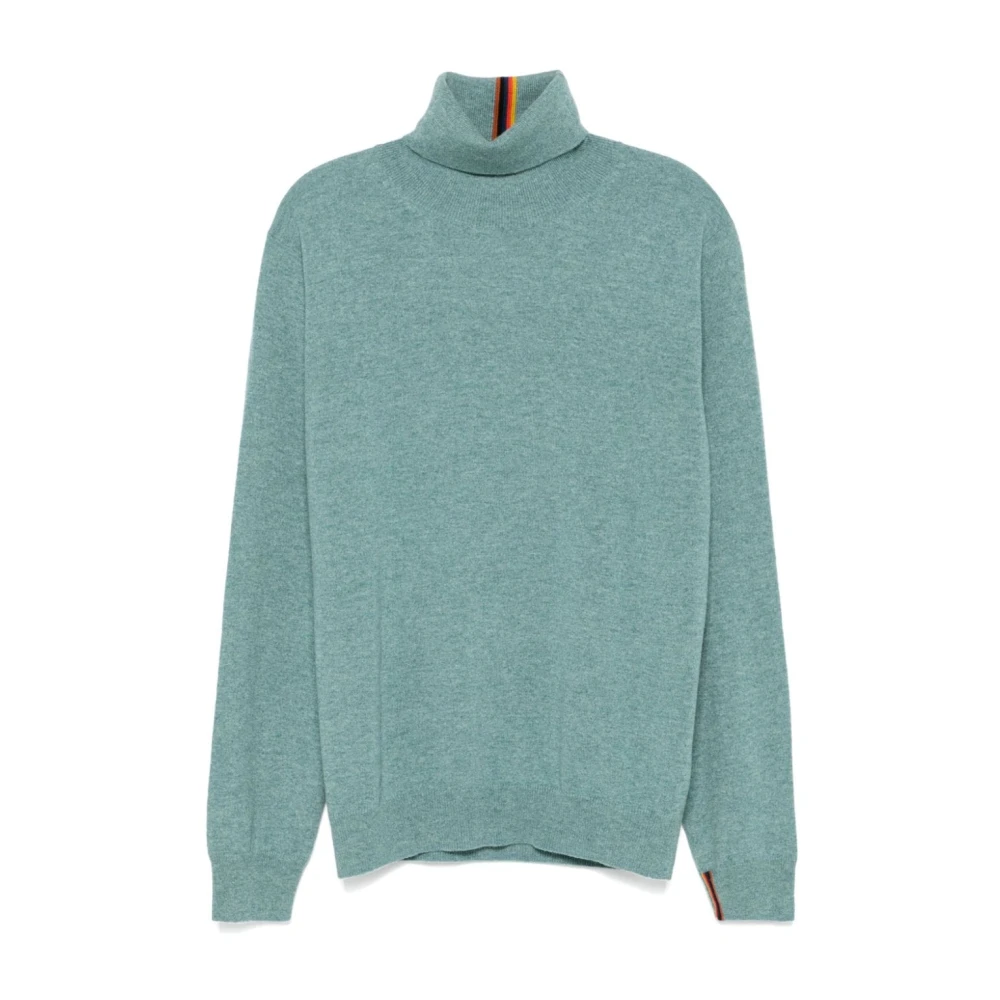 Paul Smith Kasjmier Gebreide Rolhals Sweater Blue Heren