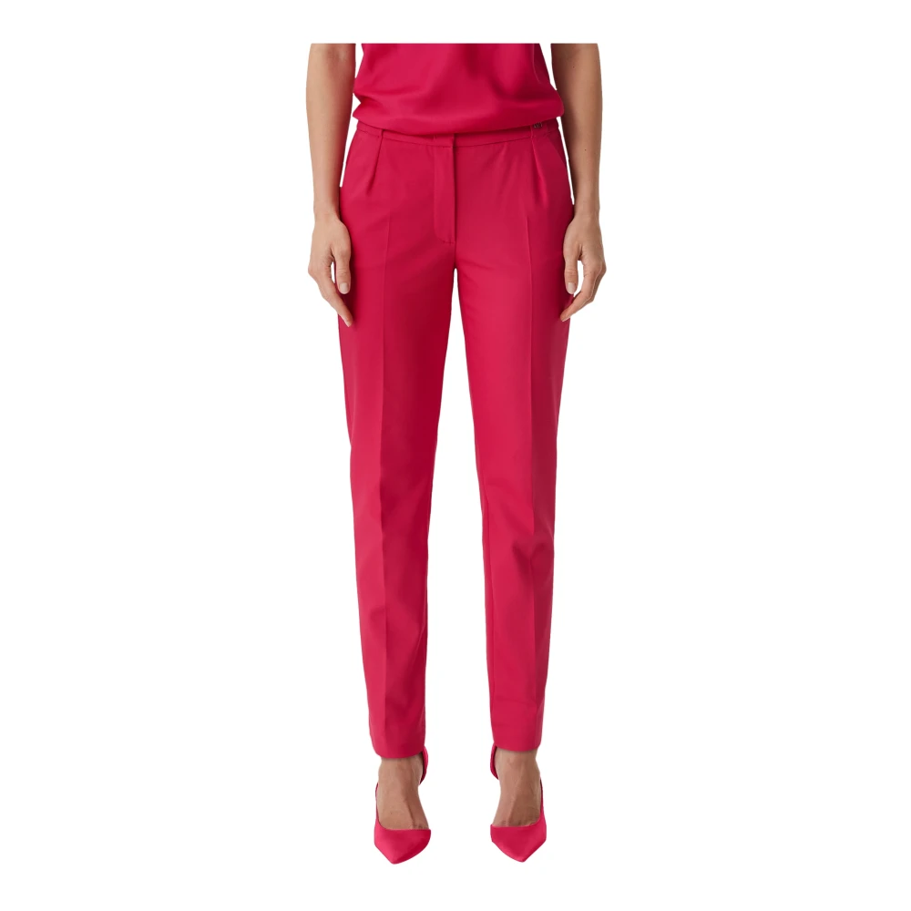 comma Cropped Trousers Pink Dames
