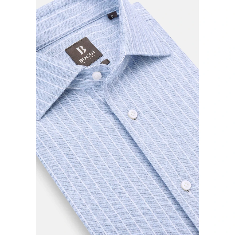 Boggi Milano Regular Fit Polo Shirt van katoenen jersey Blue Heren