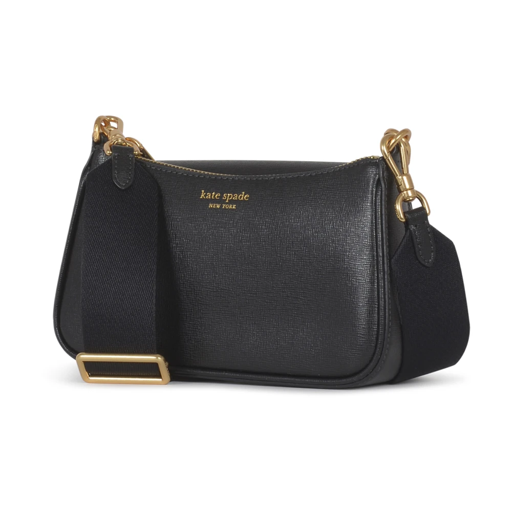Kate Spade Doubleup Crossbody Tas in Zwart Black Dames