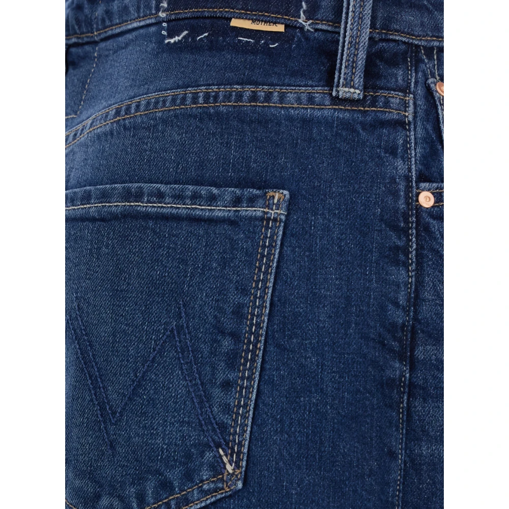 Mother Roller Sneak Jeans Blue Dames