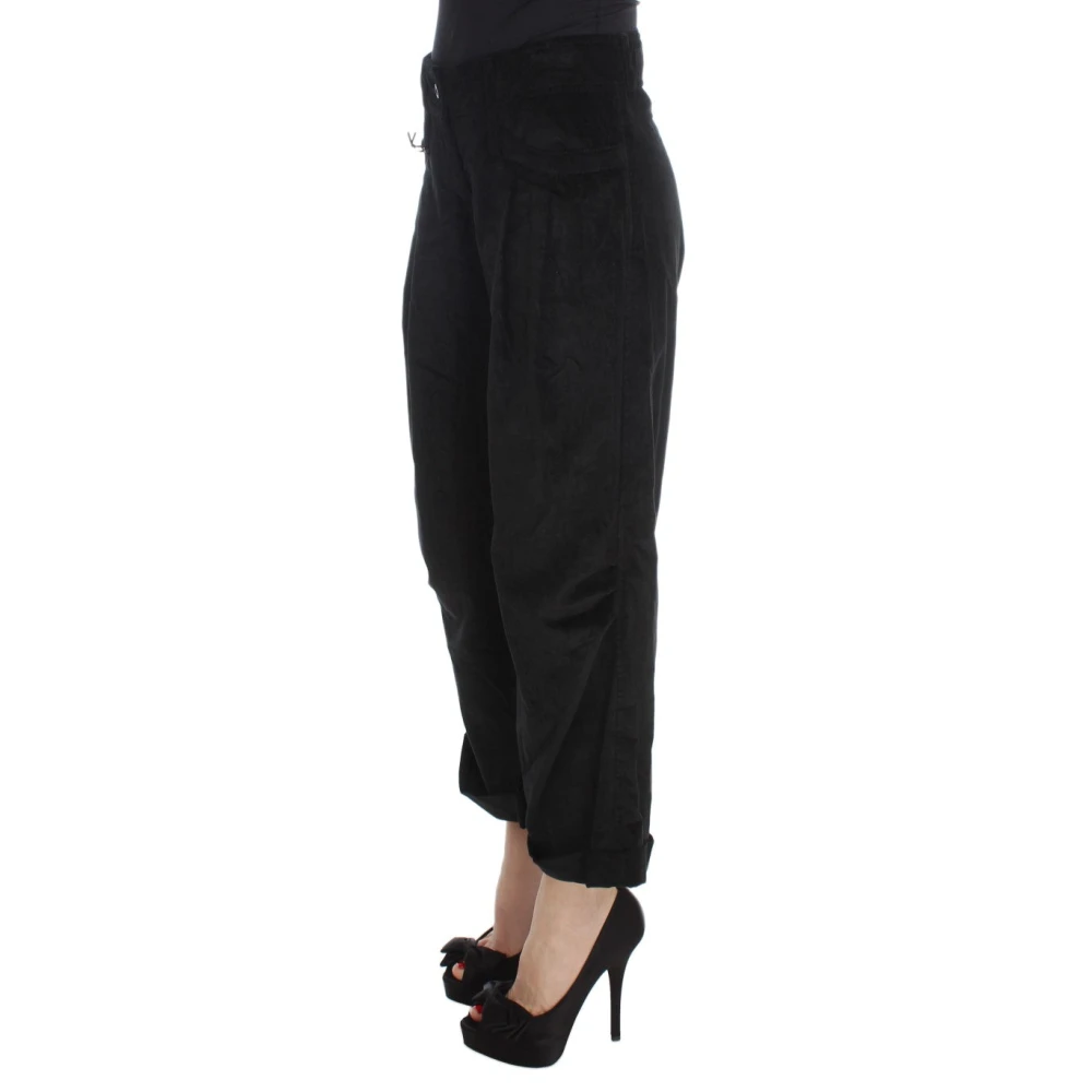 Ermanno Scervino Zwarte Wijde Pijp Katoenen Jeans Black Dames