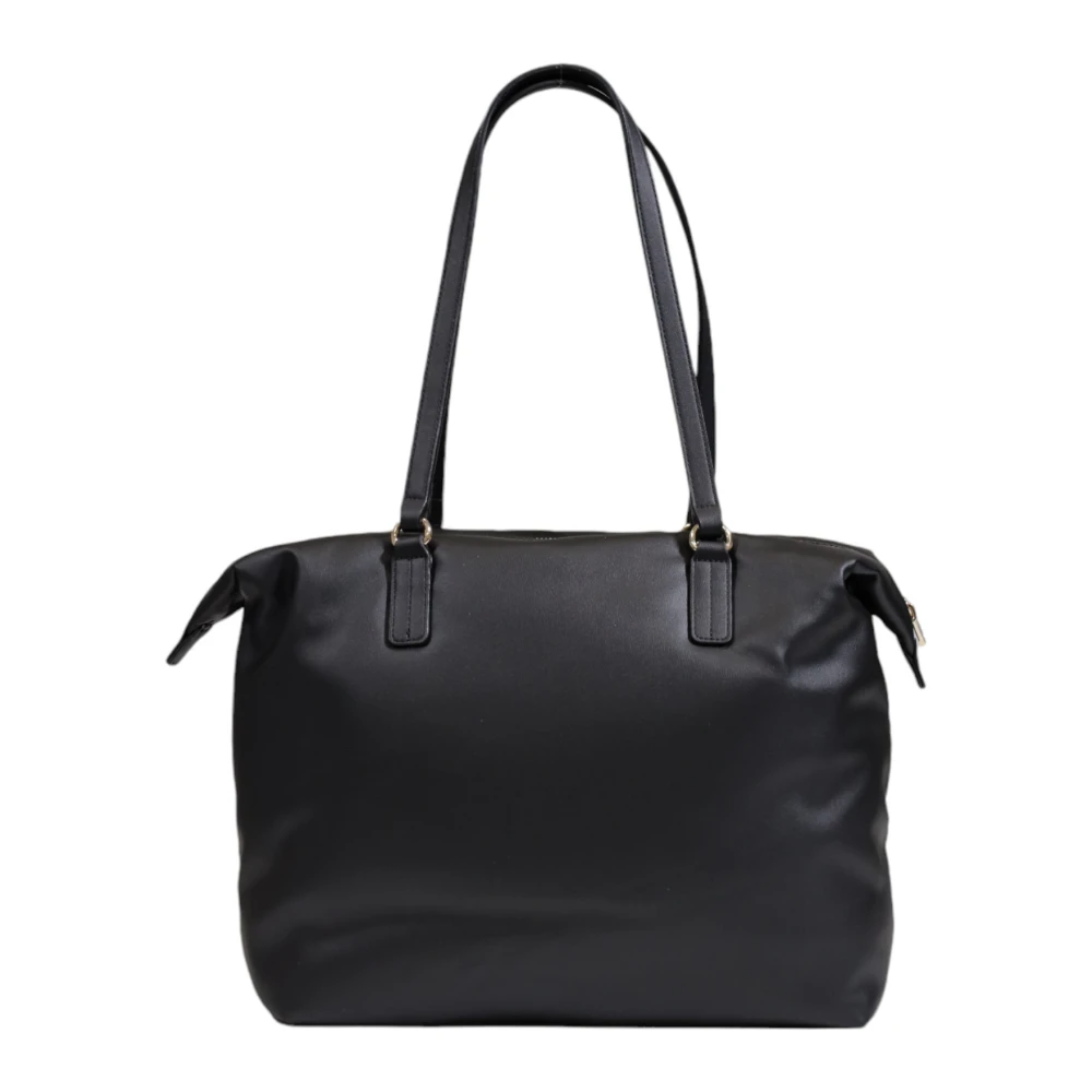 Tommy Hilfiger Zwarte Rits Handtas Eenvoudig Ontwerp Vrouwen Black Dames