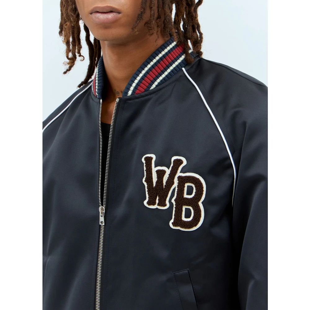 Wales Bonner Marvel Logo Bomberjack Black Heren