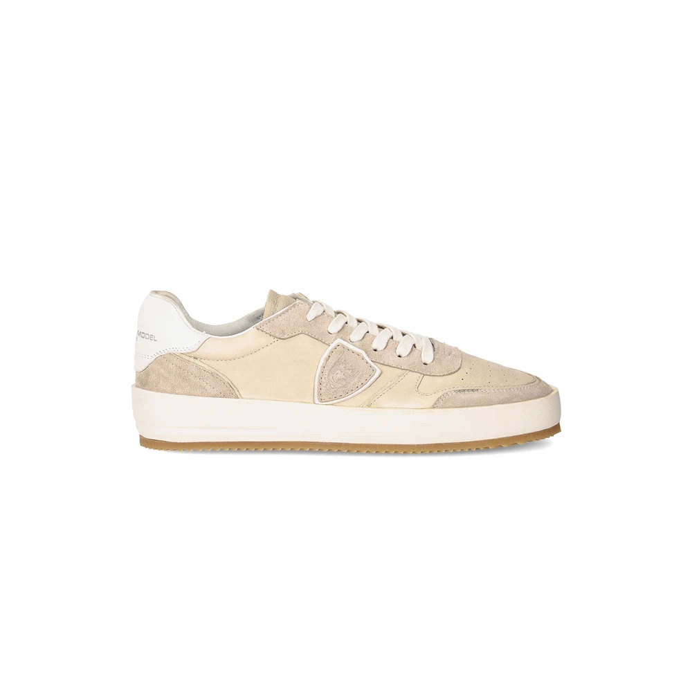 Philippe Model Stads sneaker med minimalistisk design Beige, Herr