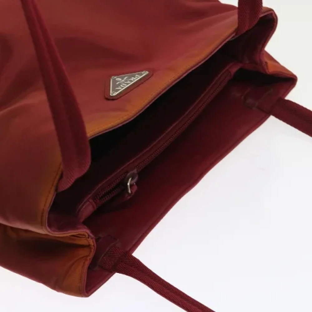 Prada Vintage Pre-owned Nylon handbags Red Dames