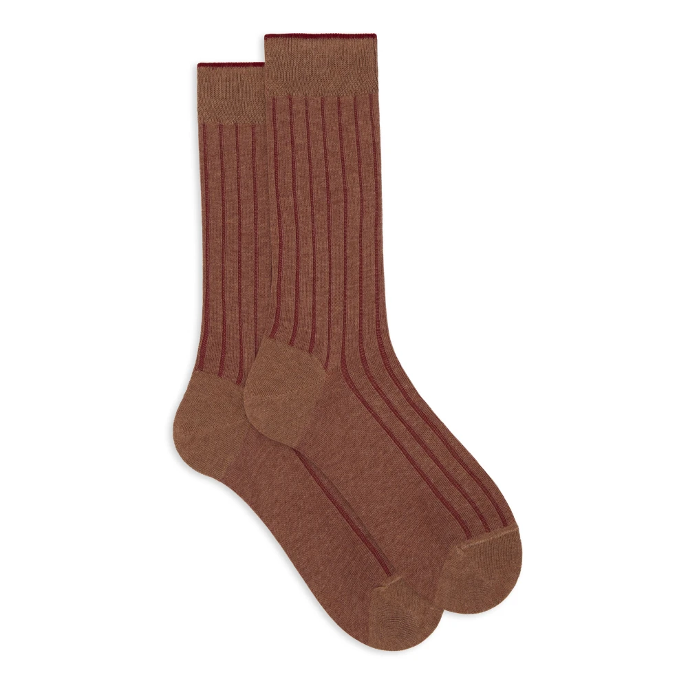 Gallo Beige Ribsteek Katoenen Sokken Multicolor Heren