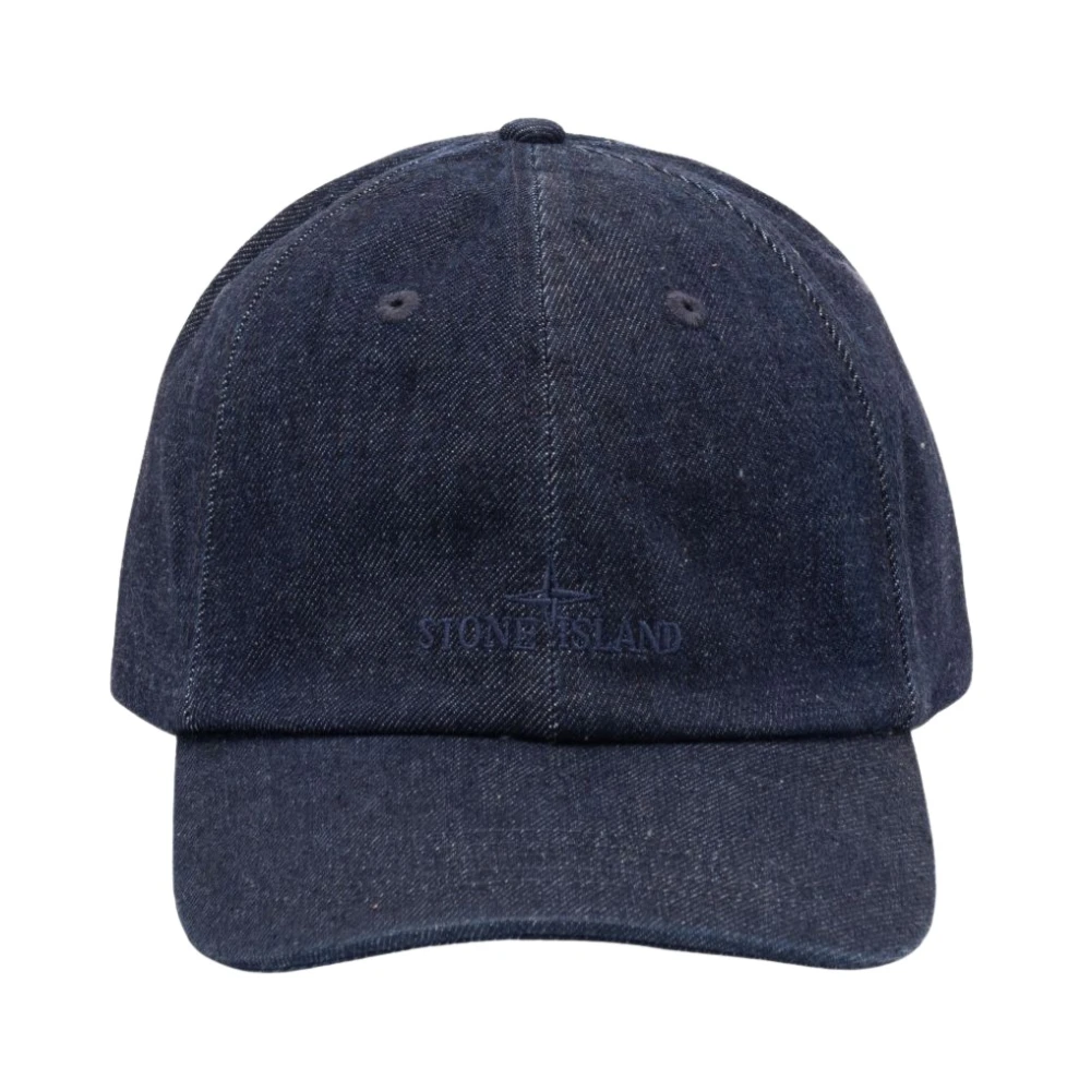 Stone Island Uomo Blu - Berretto Da Baseball Con Logo Ricamato - Accessories - One Size - Immagine 4