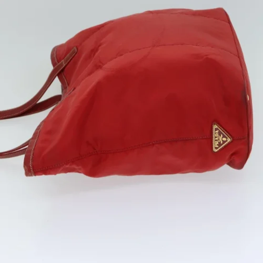 Prada Vintage Pre-owned Nylon totes Red Dames