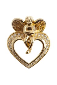 Vintage angel chrystal brooch