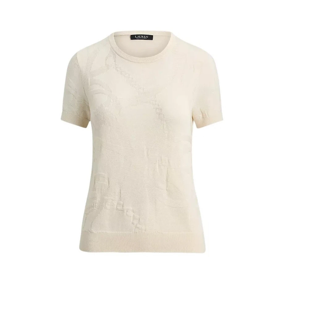 Ralph Lauren Donna Beige Top, S, New,