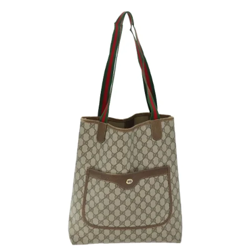 Gucci Vintage Pre-owned Leather totes Beige Dames