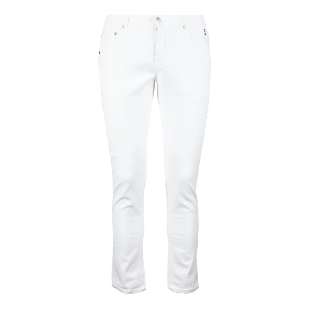 Daniele Alessandrini Grijze Katoen Elastaan Jeans White Heren