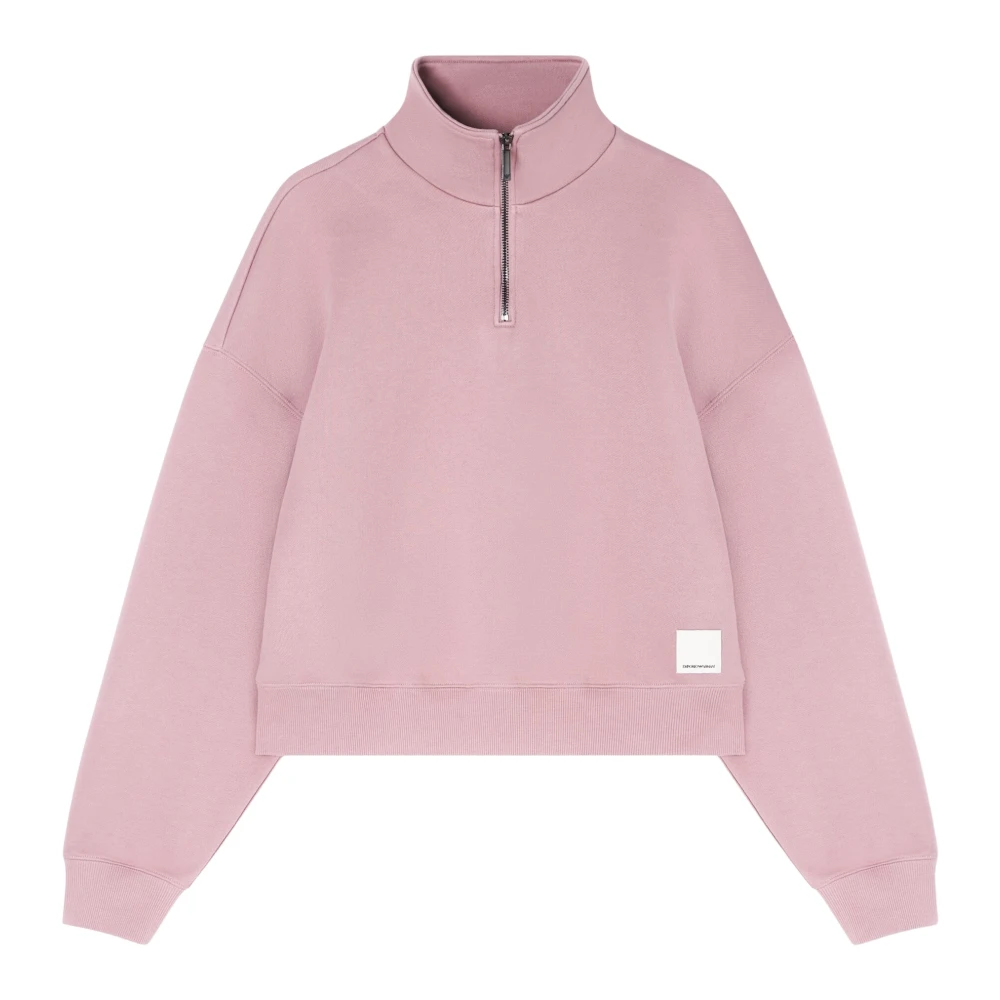 Emporio Armani Damen Rosa Sweatshirts & Hoodies, Xsgröße: