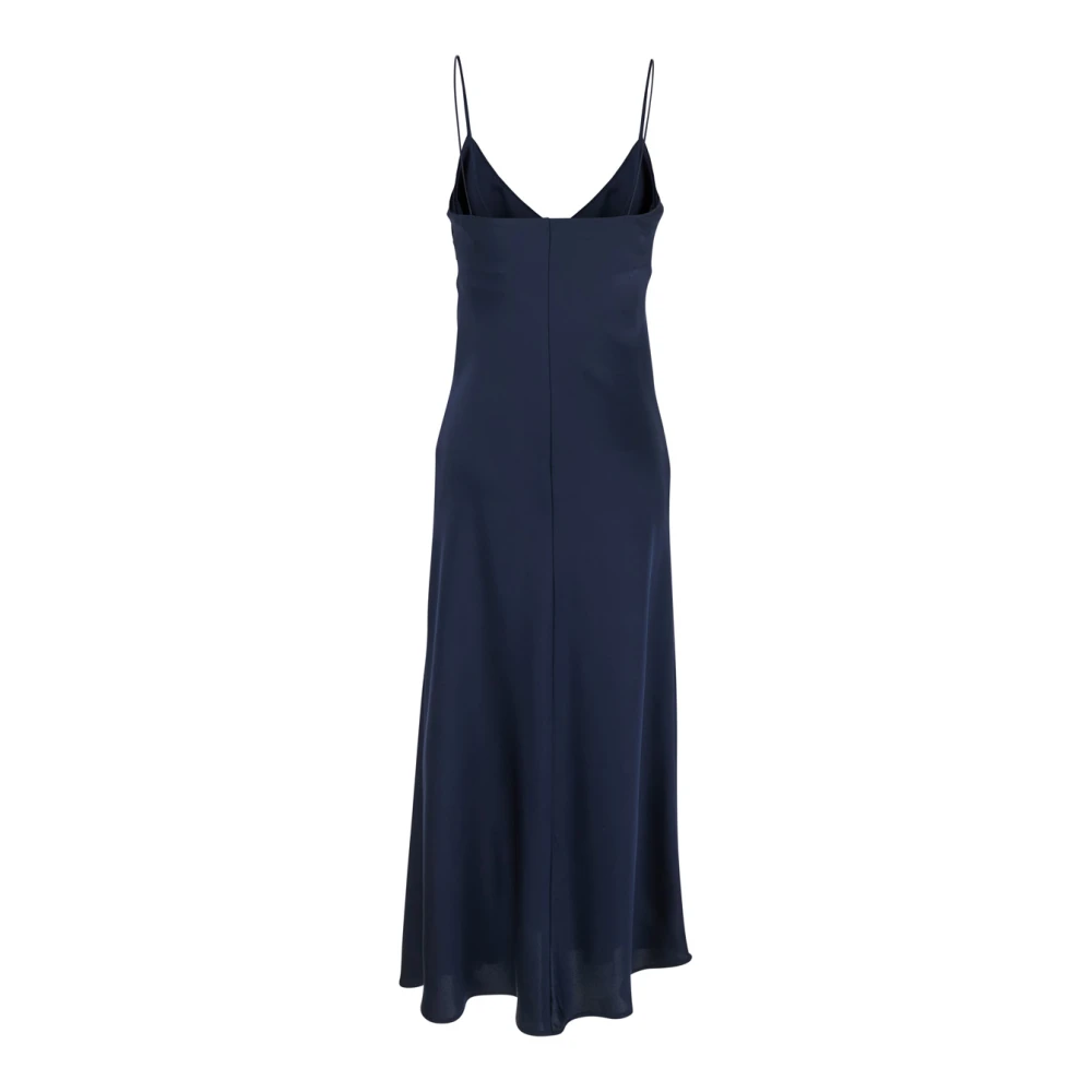 Plain Units Blauwe Dunne Band Stof Jurk Vrouw Blue Dames