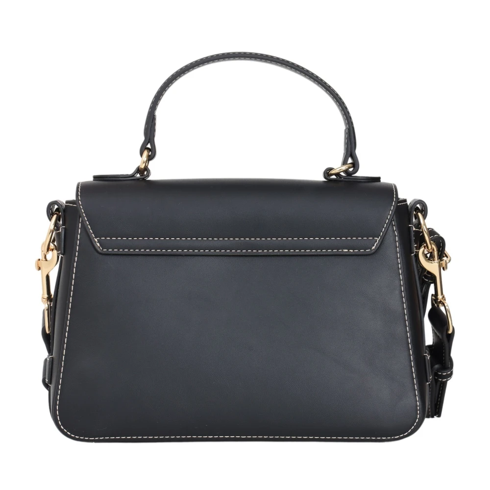 Love Moschino Zwarte Schoudertas met Logo Plaque Black Dames