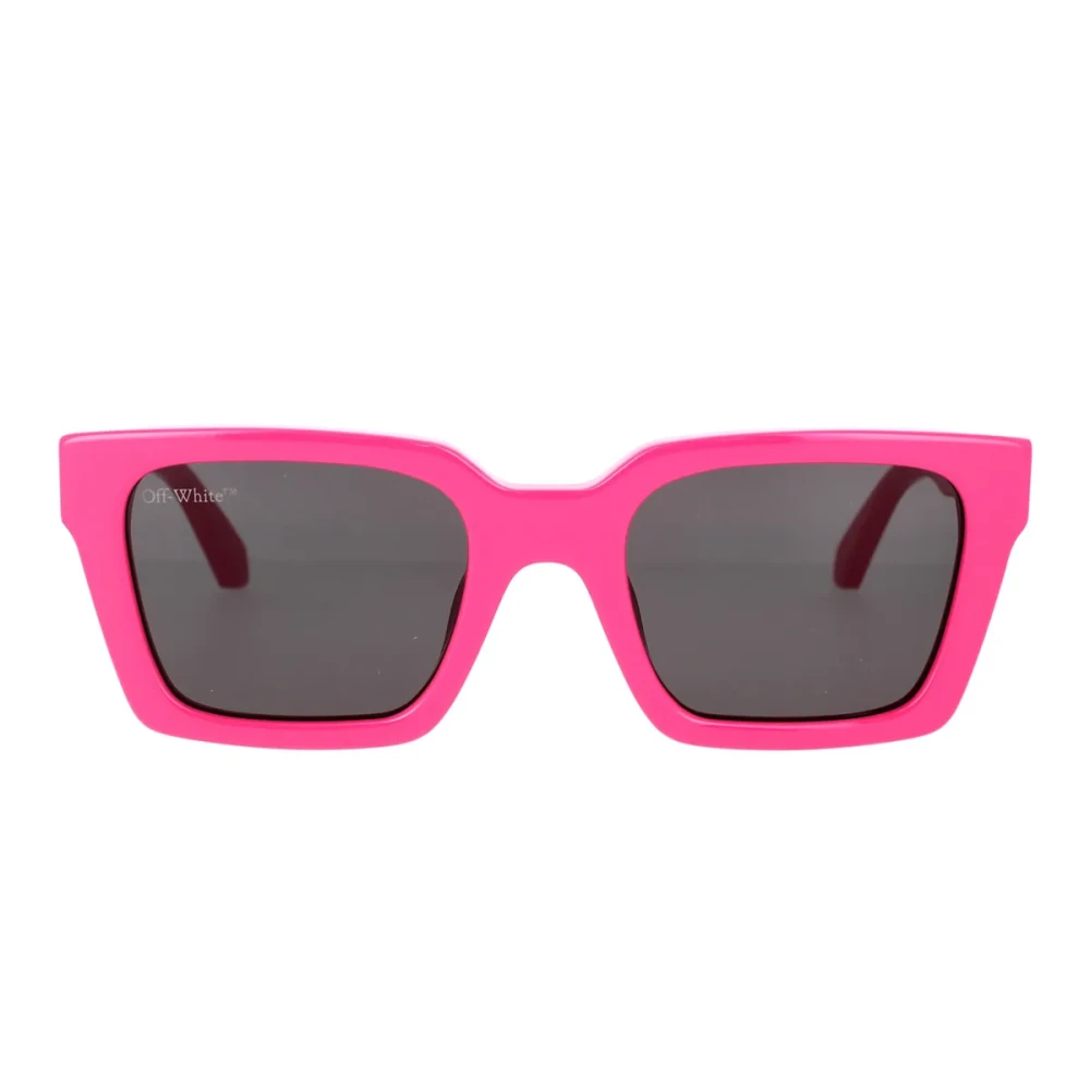 Off-White Unisex Fuchsia/Grey Oeri086 Palermo 3207 Sunglasses Acetate Squared Normal - Image 2