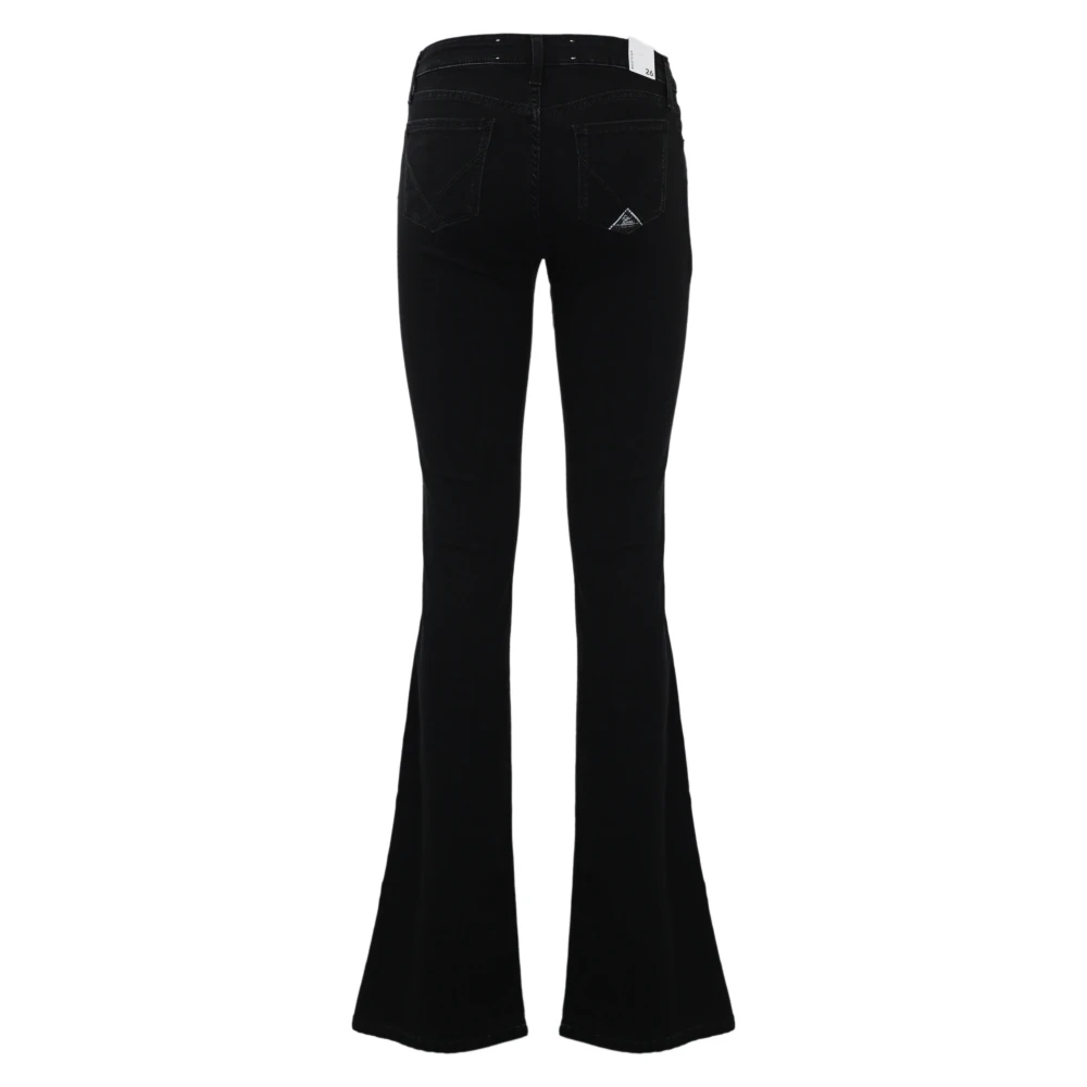 Roy Roger's Zwarte Flared Jeans Black Dames