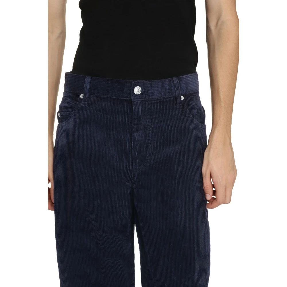 Isabel marant Jorje Corduroy Broek met Metalen Knopen Blue Heren