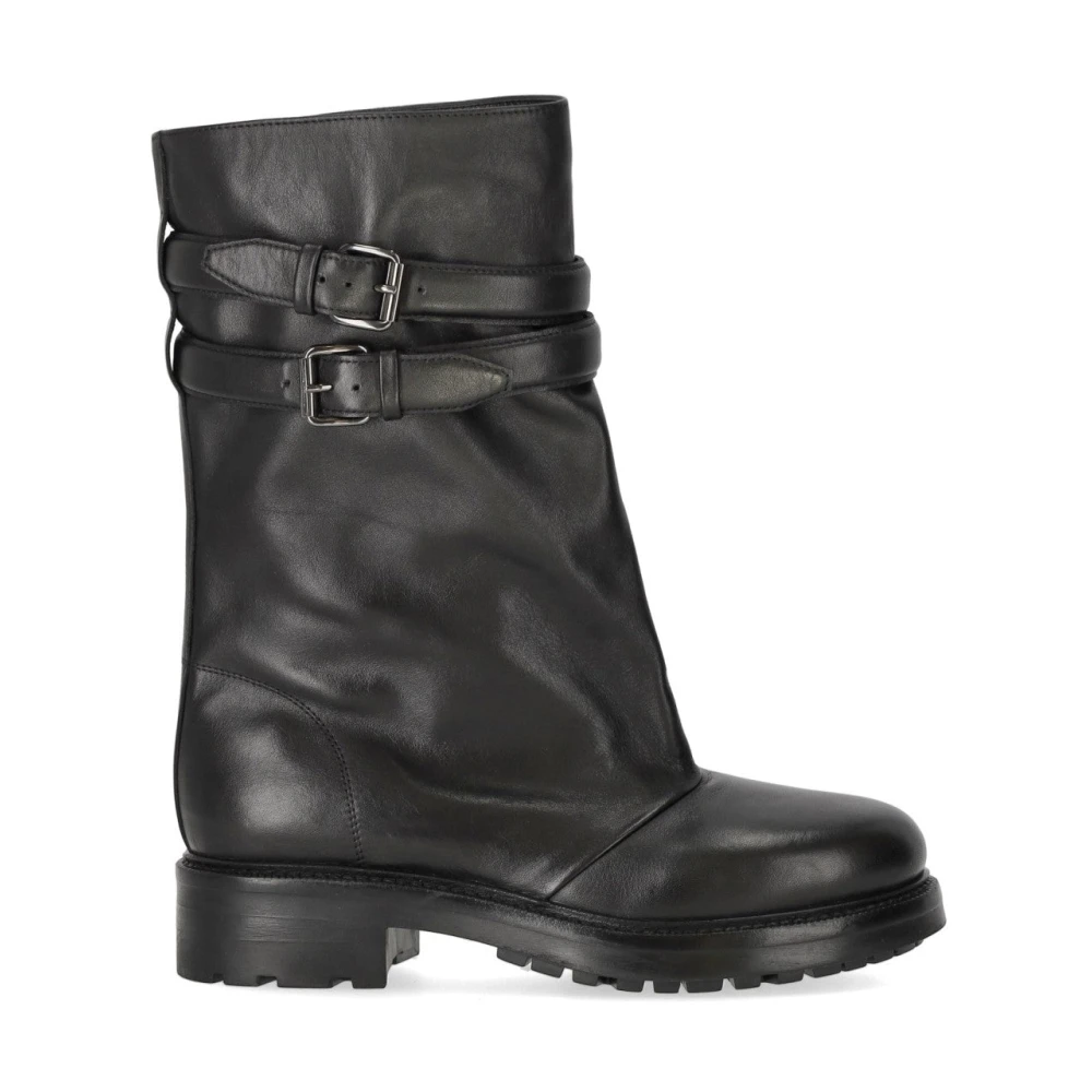 Strategia Kvinno Svart Skor Dam, 40 Eu, Läder, Biker Boot