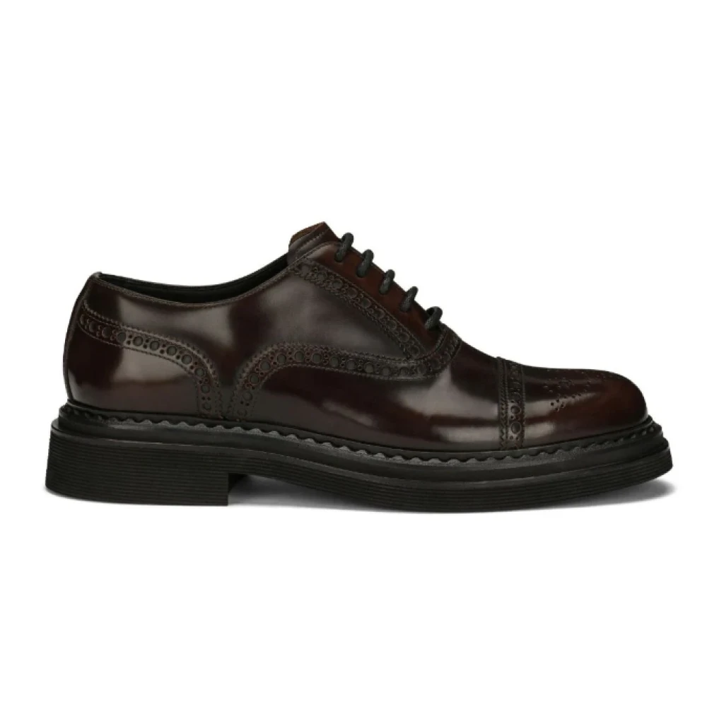 Dolce & Gabbana Perforerade Tofee Brogues Brown, Herr