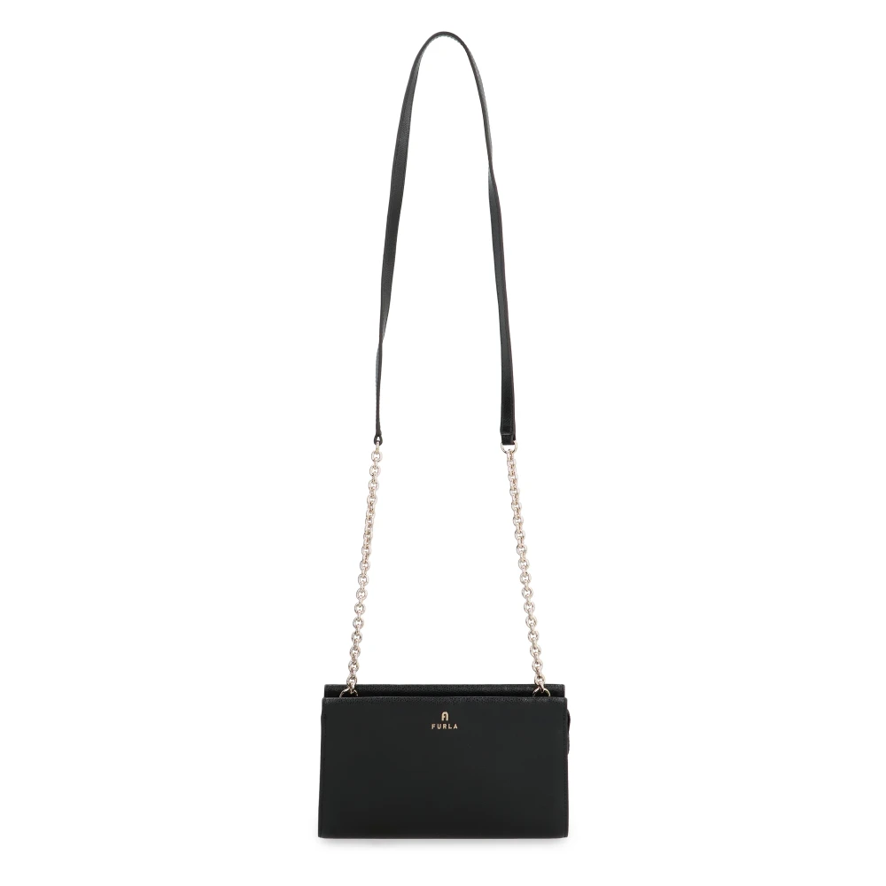 Furla Ketting Leren Portemonnee met Kaartsleuven Red Dames
