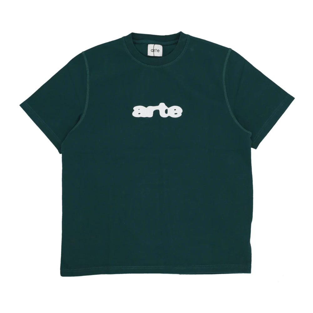 Arte Antwerp Groene Blur Geborduurde Tee Green Heren