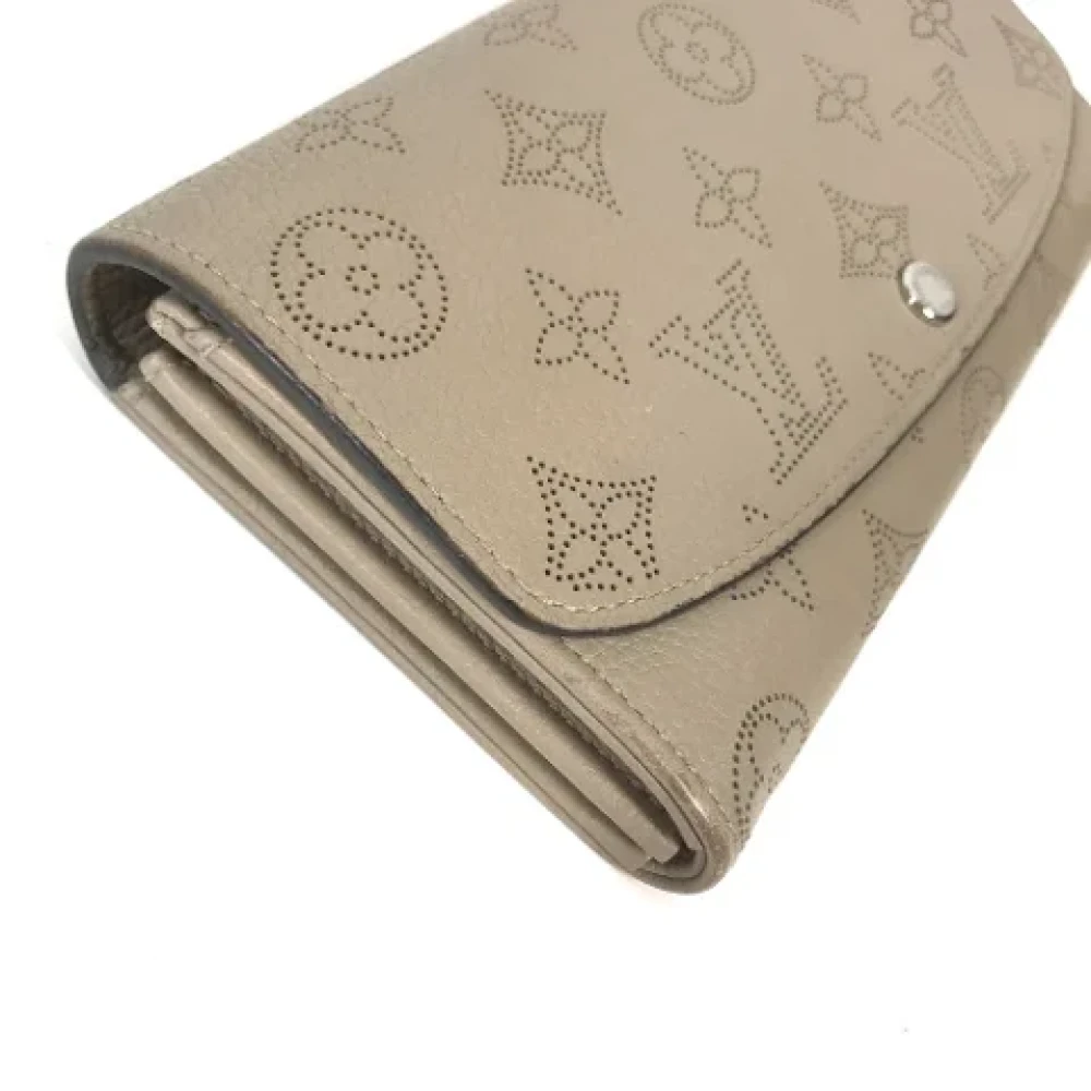 Louis Vuitton Vintage Pre-owned Leather wallets Beige Dames