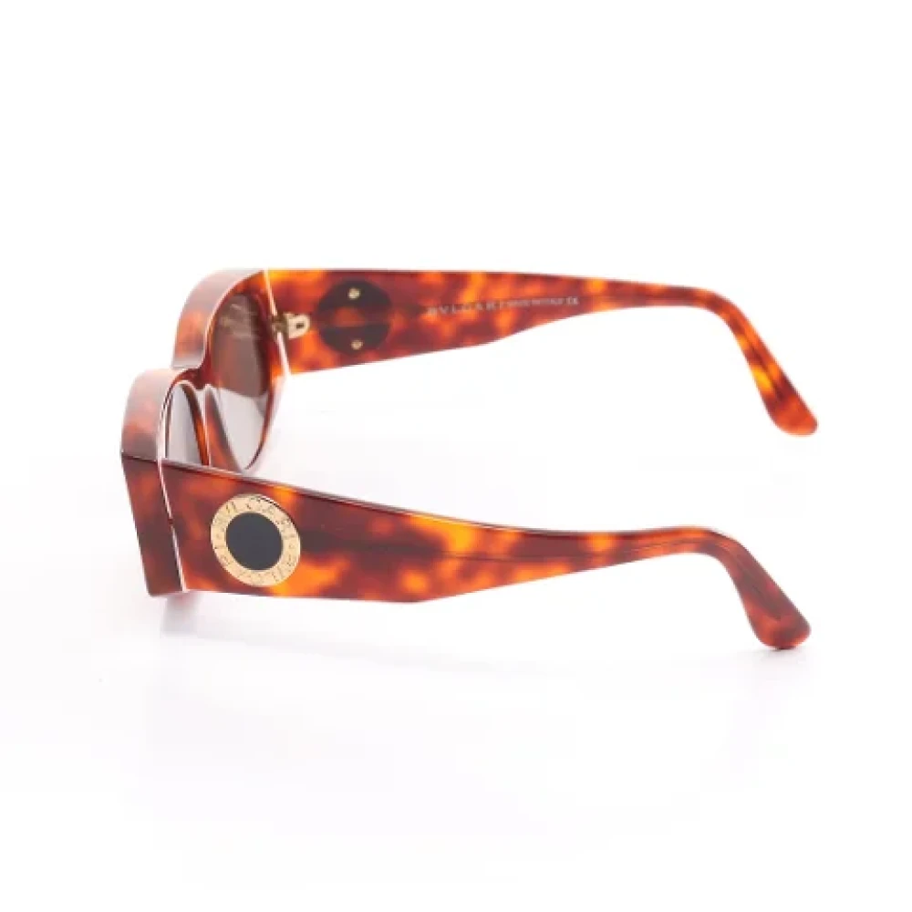 Bvlgari Vintage Pre-owned Plastic sunglasses Brown Heren