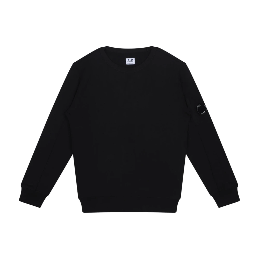 C.p. Company Boys Black Kids Sweatshirt With Logo Patch