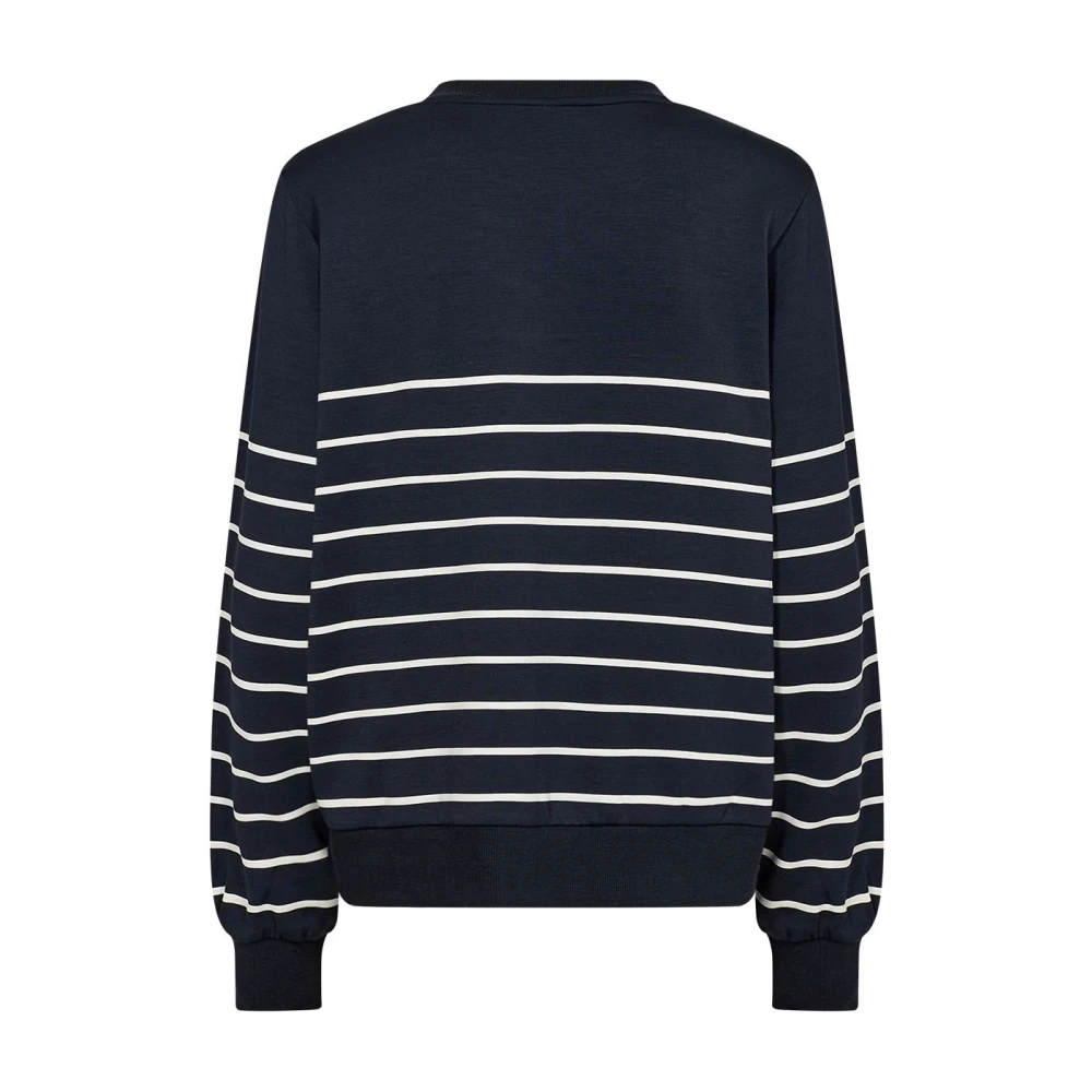 Soyaconcept Gestreepte Trui Marine Sportieve Look Blue Dames