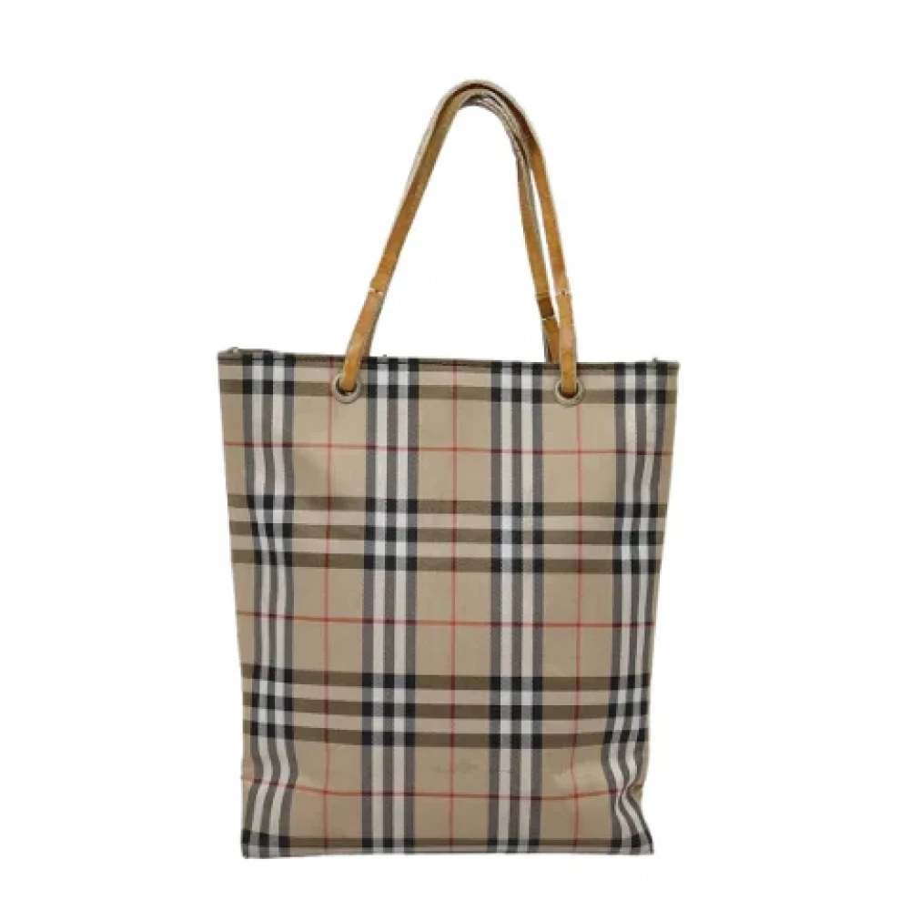 Burberry Vintage Pre-owned Canvas handbags Beige Dames