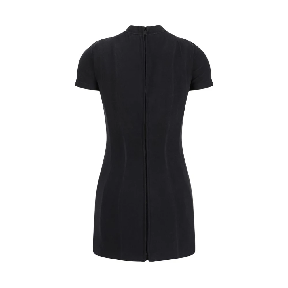Balenciaga Katoenen T-shirt Jurk met Korset Black Dames