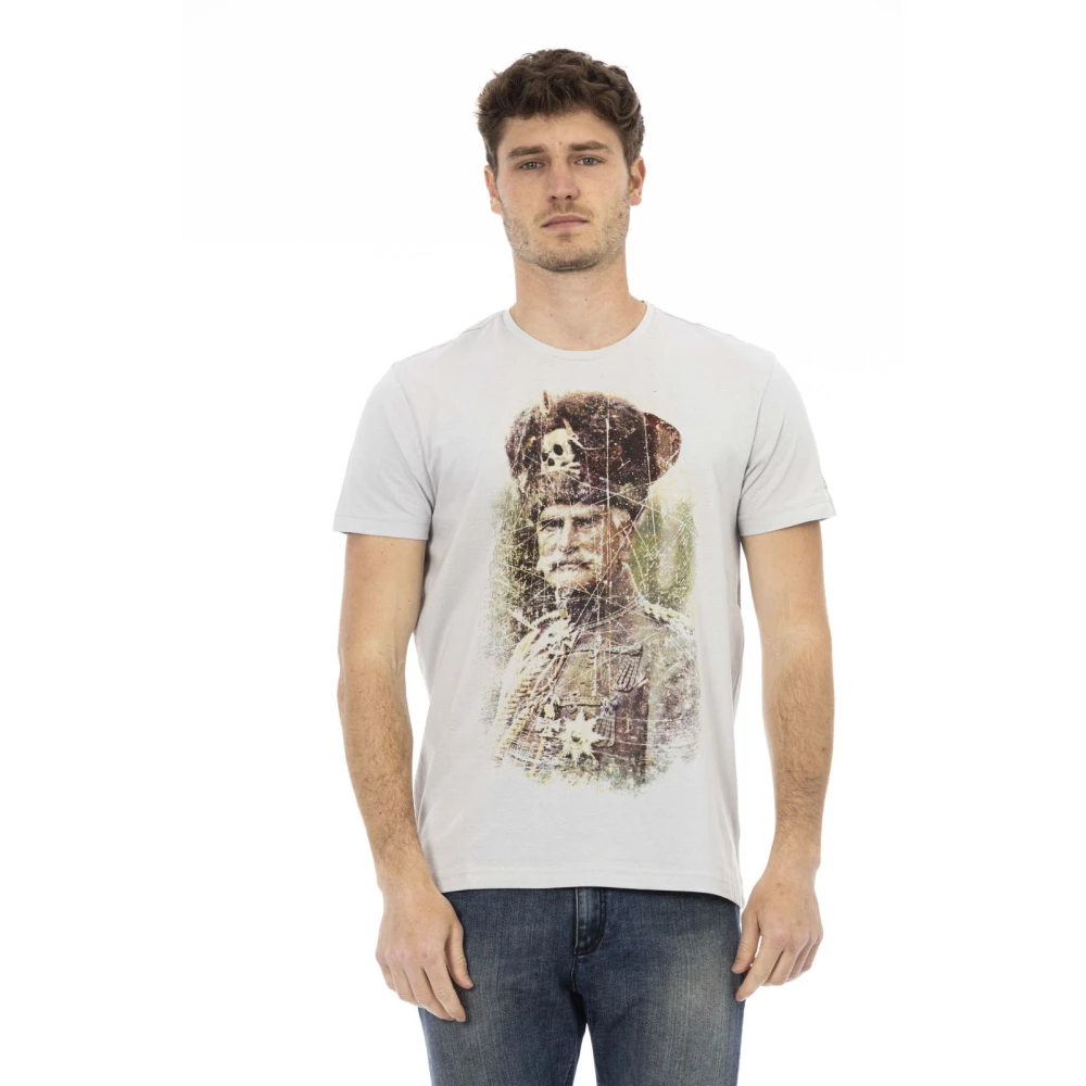 Trussardi Uomo Grigio - T-Shirt Manica Corta Girocollo - Tops - 2XL