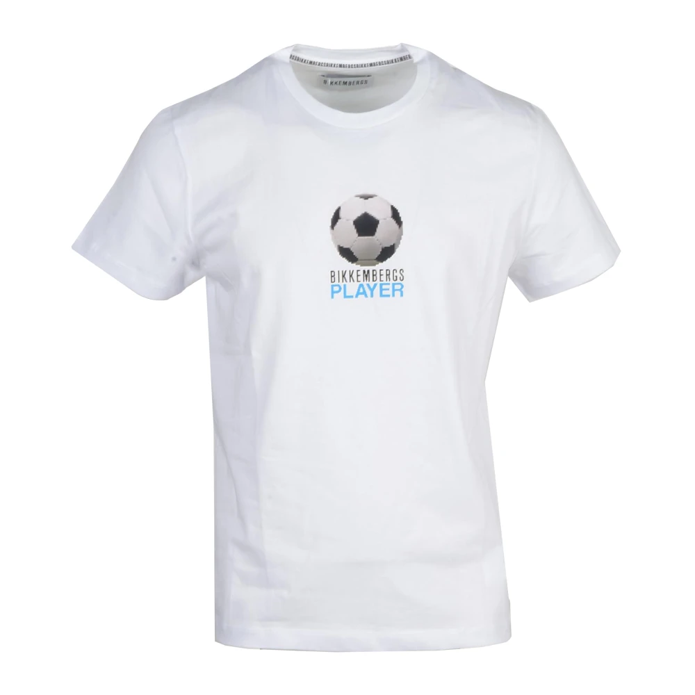 Bikkembergs Katoen Elastaan T-shirt White Heren