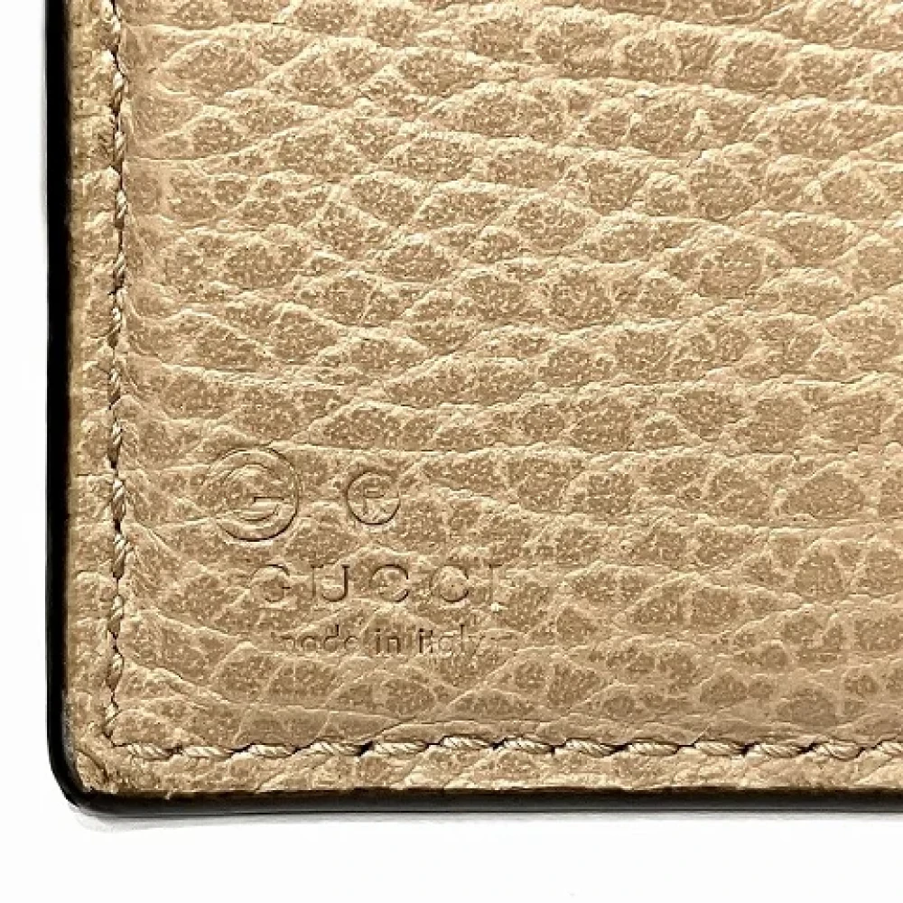 Gucci Vintage Pre-owned Leather wallets Beige Dames