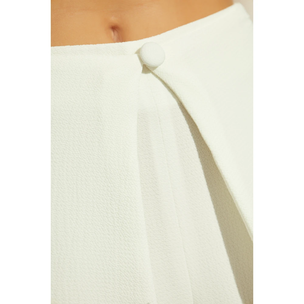Emporio Armani Geplooide broek White Dames