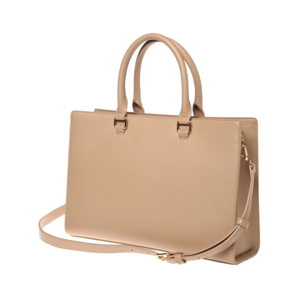 Love Moschino Beige Handtas met Logoprint Beige Dames