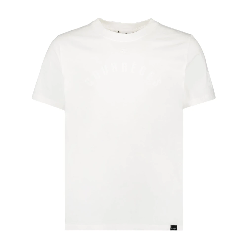 Courrèges Witte AC Straight T-Shirt van Katoen White Heren