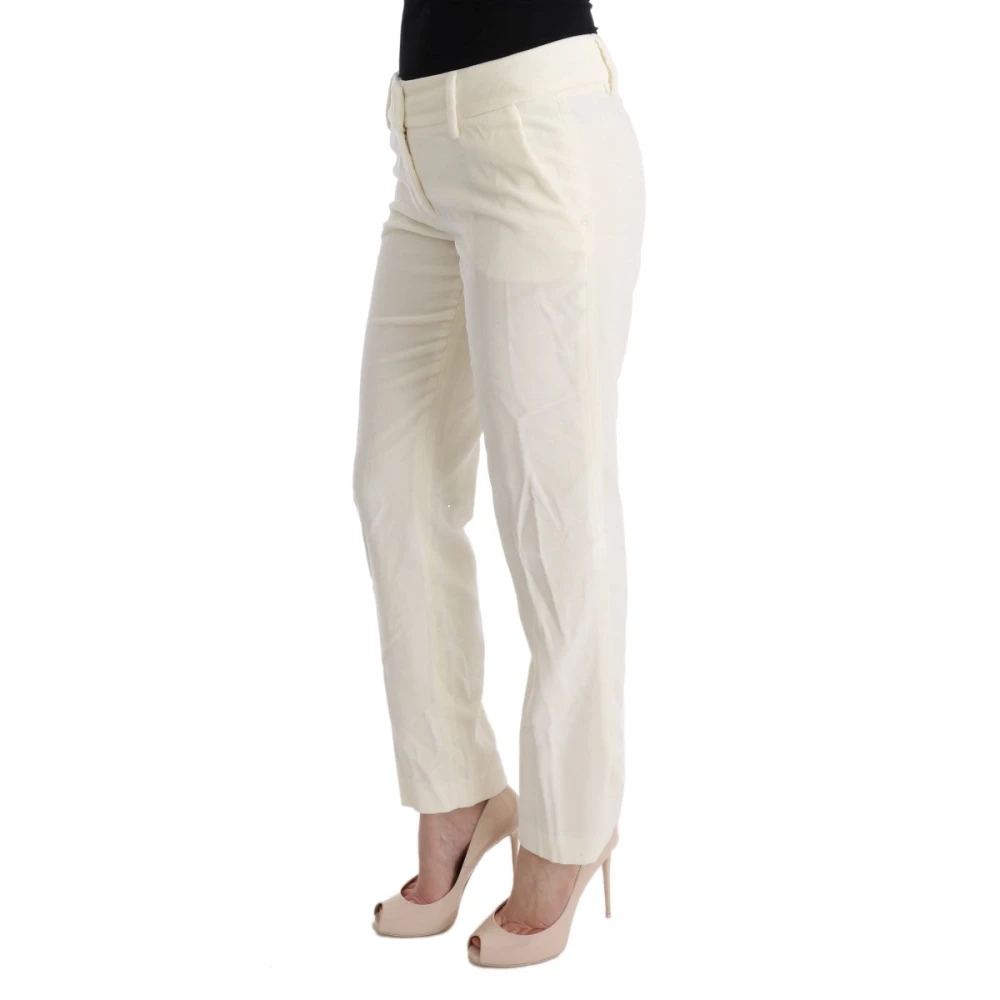 Ermanno Scervino Witte Regular Fit Broek White Dames
